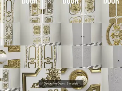 Decorative Doors 3D Model Collection