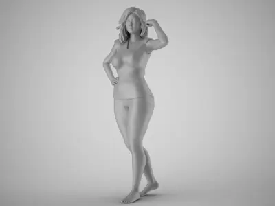 Woman Feeling Strong 3D print model