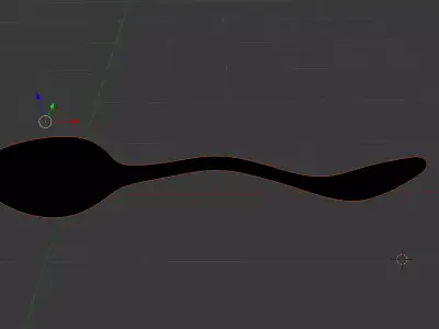 The spoon Low-poly 3D model