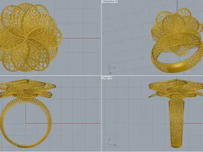 women ring 3D print model buy