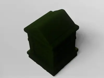 Ancient Stone Fireplace 3D Model 3D model