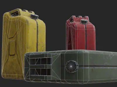 Jerrycan gas can Low-poly 3D model