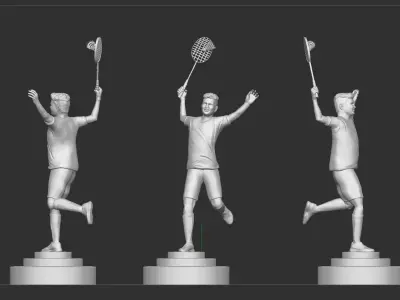 tennis player 3D print model