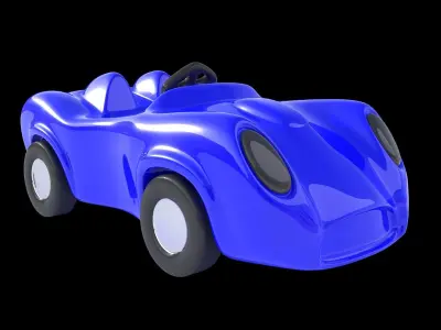 Cartoon cars 3D model