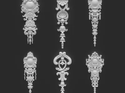 CNC Sculpted Ornament Pack VOL 7 3D Model Collection