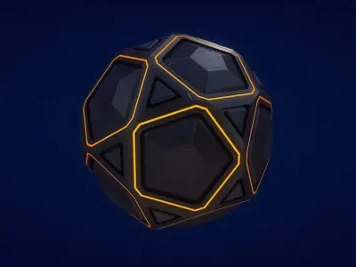 Sci-fi Orb - Stone 3D model