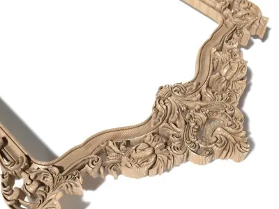 Frame-021 ornate gold frame 3D model