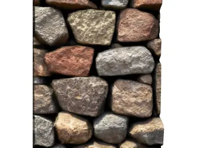 High Erosion Stone Wall Module 3D print model