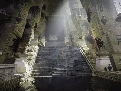 Ancient Palace Ruins scene Model Pack 3D model