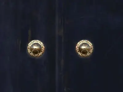 Classic Deco Door Low-poly 3D model