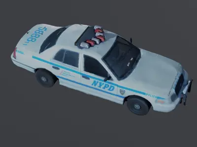 NYPD New York Police Car Low-poly 3D model