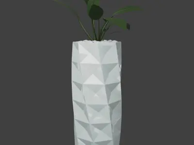 Abstract Planters Rectangles 2 Flowerpot Pot 3D print model