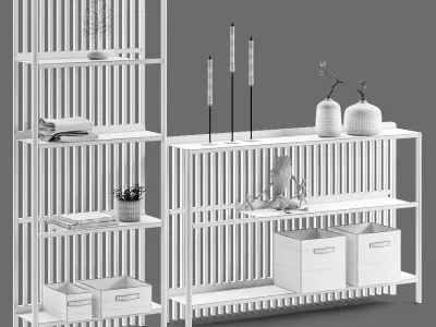 Decor Rack with decor Set 95 3D model