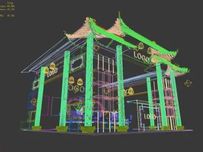 Booth - Area - 6X6-3DMAX2009-04 3D model