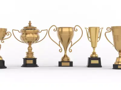 Trophy Cup Collection 3D model 15