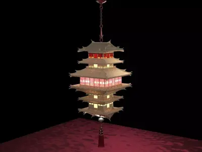 Chinese palace  lantern  3D model