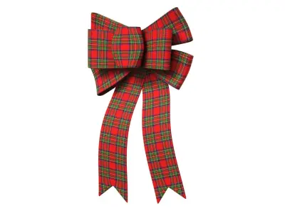 Christmas Bow Ribbon 13 Low-poly 3D model
