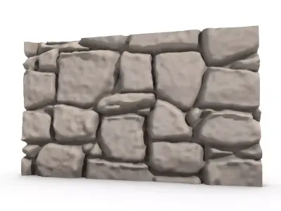 Water Eroded Rock Wall Asset 3D print model