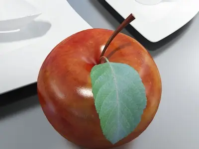 Red Apple High Detail 3D model