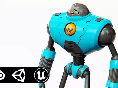 ANDROID MOBY Rigged for Unreal Engine - Unity - MIXAMO 3D model