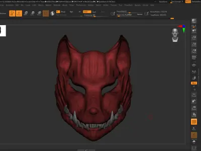wolf mask 3D model