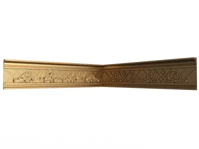 Cornice Decoration Molding 015 90 Degree Low-poly 3D model