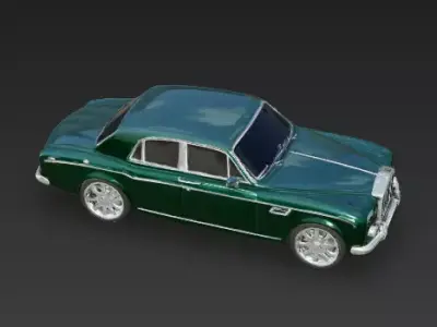 Classic Green Luxury Sedan 3D Model Low-poly 3D model