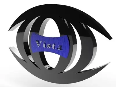 An Imaginative car manufacturing company Vistas logo Free 3D model