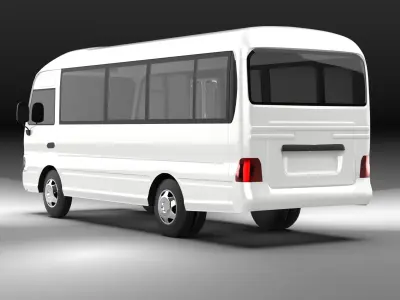 Hyundai County 3D Model Low-poly 3D model