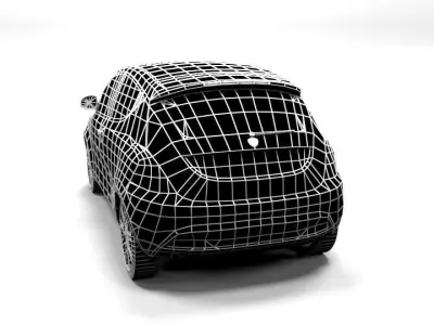 LANCIA YPSILON LOWPOLY Low-poly 3D model