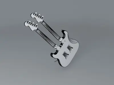 ESP Doubleneck strat guitar Free 3D model