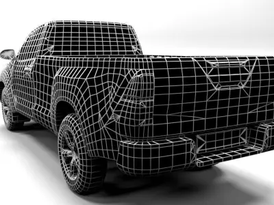 TOYOTA HILUX SINGLECAB Low-poly 3D model