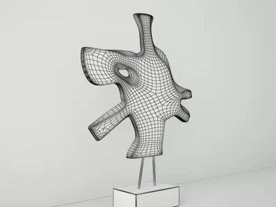 Teak Decorative Figure by ZARA HOME 3D model