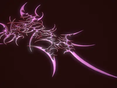 Dark Tribal Low-poly 3D model