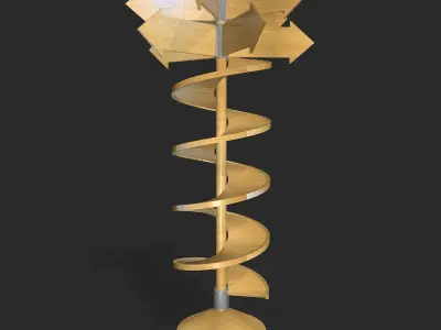 Modern Wooden Bookcase 3D model