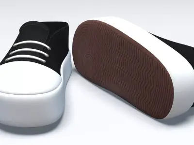 cartoon sport shoes Low-poly 3D model purchase