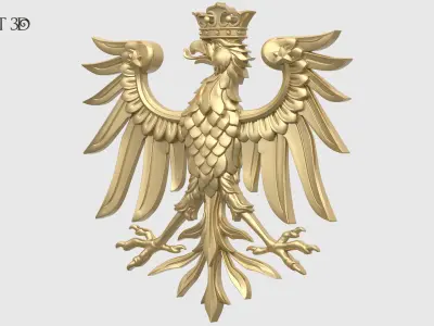 Relief Geraldic Eagle 3D print model
