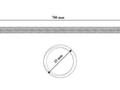 Stainless Steel Threaded Free 3D print model