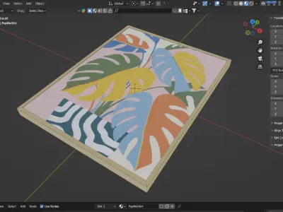 Pop Wall Art - Modern Colorful 3D Artwork - Blender Low-poly 3D model