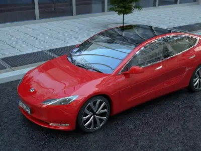 Generic Sedan v28 Low-poly 3D model