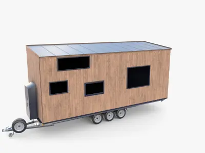 Mobile house trailer V2 3D model