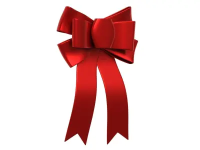 Christmas Bow Ribbon 19 Low-poly 3D model