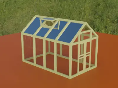Low poly Farm Set buildings 3D model