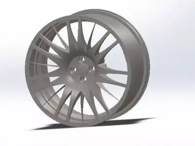 Audi Wheel Rim Low-poly 3D model