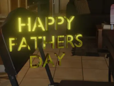 Happy fathers day Text 3D model
