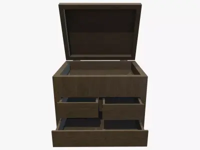 Medieval Jewelry Box V05 Low-poly 3D model