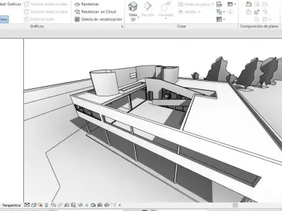 Revit le corbusier villa savoye 3D model