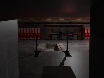 Car Repair Shop Low-poly 3D model