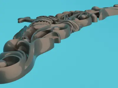 Molding central decor 3d model 3D model