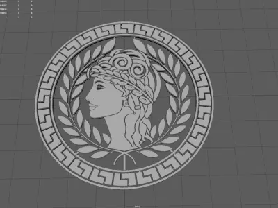 Ornament Greek circular 3 3D print model